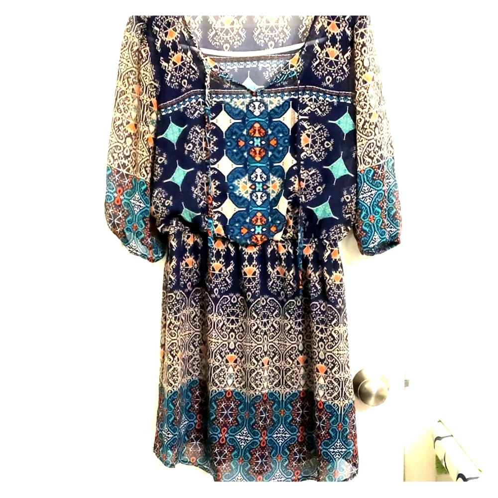 *New* Junior Blue Plaid Dress